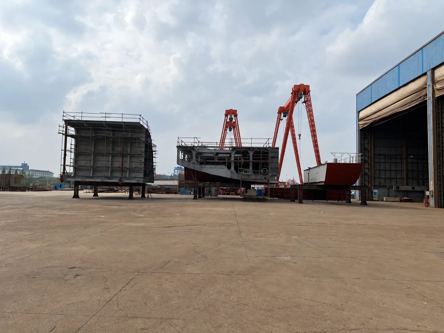 Hull blocks under construction