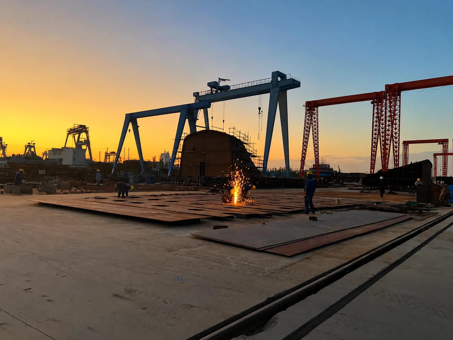 Steel plate cutting